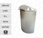 GESSERIT FF T Inox 15 liter Odpadkový nástěnný koš nerezový L Leštěný 01-781