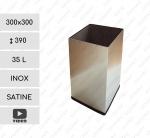 GESSERIT S 300x300x390 Inox 35 liter Nerezový Odpadkový koš L Leštěný 01-814