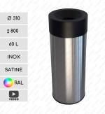GESSERIT Torda 310 Inox 60 liter Nerezový Odpadkový koš L Leštěný 01-091