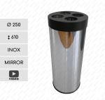 GESSERIT Domonkos Inox Mirror odpadkový koš na sklo Nerezová ocel Zrcadlový 01-728