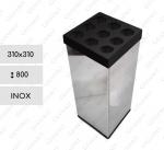 GESSERIT ATTILA INOX MIRROR odpadkový koš na sklo Nerezová ocel Zrcadlový, Černá 01-854