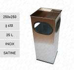 GESSERIT D 250 Inox 25 liter Nerezový odpadkový koš s popelníkem L Leštěný 01-038