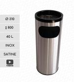 GESSERIT A 310 Inox 40 liter Nerezový odpadkový koš s popelníkem L Leštěný 01-353
