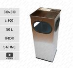 GESSERIT D 300 Inox 50 liter Nerezový odpadkový koš s popelníkem L Leštěný 01-111