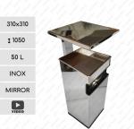 GESSERIT C 300 Inox Mirror Roof 50 liter Nerezový odpadkový koš s popelníkem L Zrcadlový 01-356