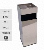 GESSERIT C 300 Inox Mirror 50 liter Nerezový odpadkový koš s popelníkem L Zrcadlový 01-041