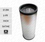 GESSERIT N 250 Inox nerezový popelník  Leštěný 01-756