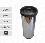 GESSERIT N 310 Inox Mirror nerezový popelník  Zrcadlový 01-749