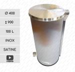 GESSERIT RG-100/400 Industry 100 liter nerezový odpadkový koš nášlapný L Leštěný 01-424