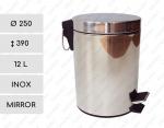 Nerezový Pedálový odpadkové koše 12 L Nerezová ocel Zrcadlový    250 X 390  mm