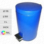 Nerezový Pedálový odpadkové koše 3 L Nerezová ocel Podle požadované barvy vzorníku RAL     170 X 253  mm