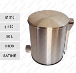 GESSERIT RG-30/300 Industry 30 liter nerezový odpadkový koš nášlapný L Leštěný 01-462