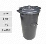odpadkové koše 110 L Plast Šedá    580 X 950  mm
