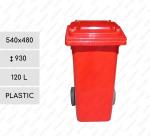 odpadkové koše 120 L Plast Červená   540 X 480 X 930   mm