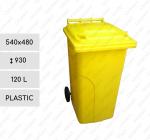 odpadkové koše 120 L Plast Žlutá   540 X 480 X 930   mm