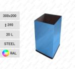 GESSERIT S 300x200x390 RAL 20 liter kovový Odpadkový koš L Podle požadované barvy vzorníku 01-819