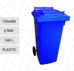 odpadkové koše 240 L Plast Modrá   720 X 580 X 1060   mm