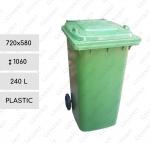 odpadkové koše 240 L Plast Zelená   720 X 580 X 1060   mm
