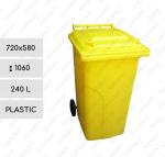 odpadkové koše 240 L Plast Žlutá   720 X 580 X 1060   mm