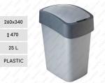 odpadkové koše 25 L Plast Šedá   260 X 340 X 470   mm