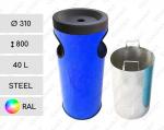 GESSERIT F 310 RAL 40 liter kovový Odpadkový koš L Podle požadované barvy vzorníku 01-039