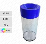 TORDA Transparent 310x600 40 liter průhledný Odpadkový koš Plast, [NA], [NA] Podle požadované barvy vzorníku RAL L 01-788