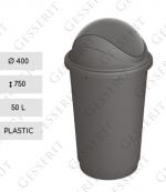 odpadkové koše 50 L Plast Šedá    400 X 750  mm