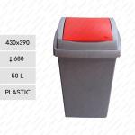 GE BI Recycling grey-red 50 liter popelnice na tříděný odpad Plast Šedá, Červená L 01-801red