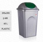 STFP grey-green swing 60 liter popelnice na tříděný odpad Plast Šedá, Zelená L 01-1029g