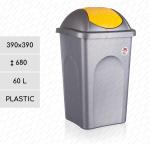 STFP grey-yellow swing 60 liter popelnice na tříděný odpad Plast Šedá, Žlutá L 01-1029s