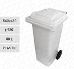 odpadkové koše 80 L Plast Bílá   540 X 480 X 930   mm