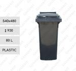 odpadkové koše 80 L Plast Šedá   540 X 480 X 930   mm