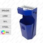 GESSERIT H Colour RAL+ 50 liter kovový odpadkový koš s popelníkem L Podle požadované barvy vzorníku RAL 01-333RAL