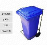 GE H Blue, Pedal 120 liter pedálový popelnice L Plast Modrá 01-421k