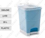 Pedálový odpadkové koše 20 L Plast [NA], Modrá   260 X 340 X 410   mm