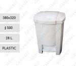 GE 28 liter pedálový popelnice L Plast Bílá 01-066