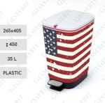 Pedálový odpadkové koše 35 L Plast [NA]   265 X 405 X 450   mm