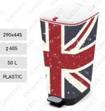 Pedálový odpadkové koše 50 L Plast [NA]   290 X 445 X 605   mm