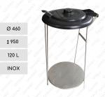 GESSERIT Bag holder bin Inox 120 liter Nerezový stojany na odpadkové pytle L 01-777