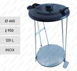 GESSERIT Bag holder bin Inox, Pedal 120 liter Nerezový stojany na odpadkové pytle L 01-779