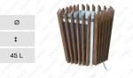MV SQ wood, steel, brown 45 liter venkovní odpadkový koš dřevo/Ocel Hnědá L 01-1069