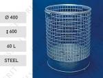 MV R hot dip galvanised steel basket 60 liter Stojany na odpadkové pytle Ocel L  01-1070