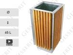 MV SQ wood, steel, brown 65 liter venkovní odpadkový koš dřevo/Ocel Hnědá L 01-1065