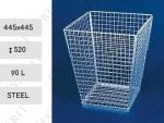 MV Pyramid hot dip galvanised steel basket 90 liter Stojany na odpadkové pytle Ocel L [NA] 01-1072