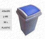 GE BI Recycling grey-blue 50 liter popelnice na tříděný odpad Plast Šedá, Modrá L 01-801