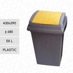GE BI Recycling grey-yellow 50 liter popelnice na tříděný odpad Plast Šedá, Žlutá L 01-801yellow