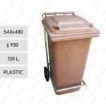 GE H Brown, Pedal 120 liter popelnice pedálový L Plast Hnědá 01-421b