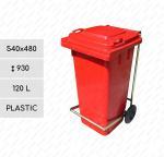 GE H Red, Pedal 120 liter nášlapný popelnice L Plast Červená 01-421p