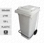 GE H White + Pedal 120 liter Kulcsszó Plast Bílá 01-421f