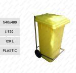 GE H Yellow, Pedal 120 liter popelnice nášlapný L Plast Žlutá 01-421s
